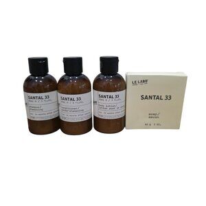 Le Labo Santal 33 Set Shampoo Conditioner Body Lotion Soap 3 fl oz